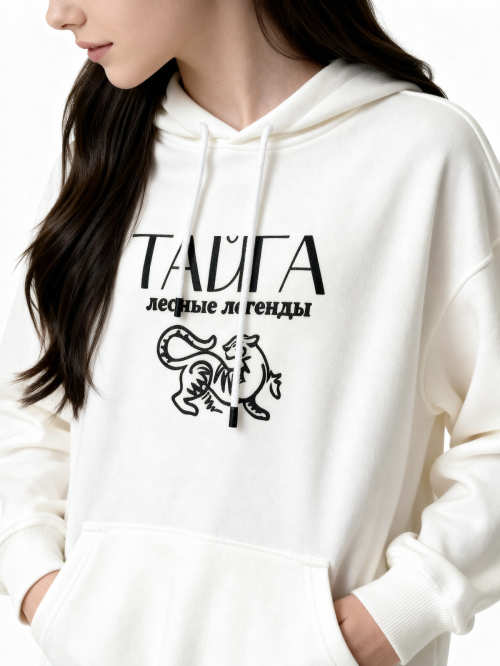 Худи оверсайз вышивка Тайга от АИР