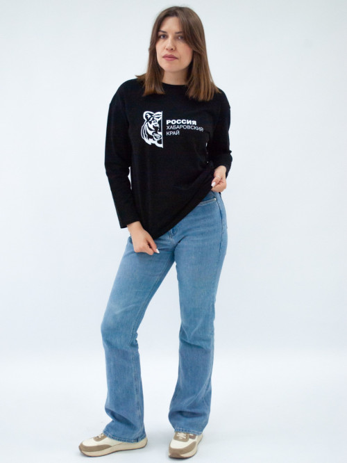 Джемпер женский черный принт тигр от АИР