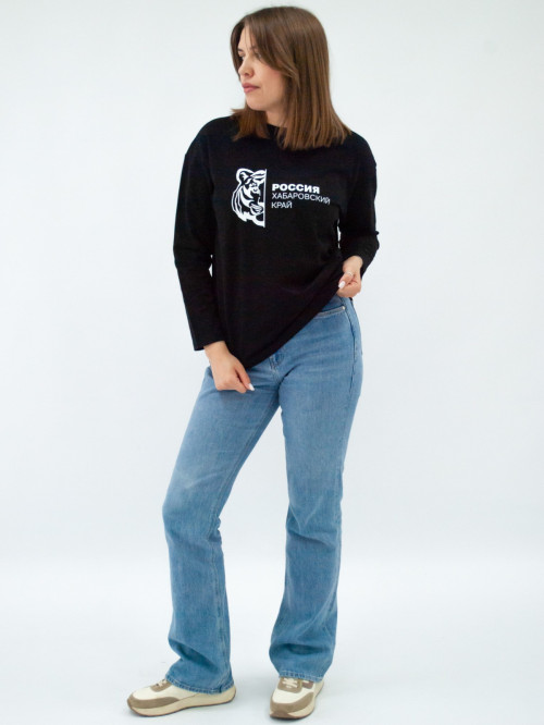 Джемпер женский черный принт тигр от АИР