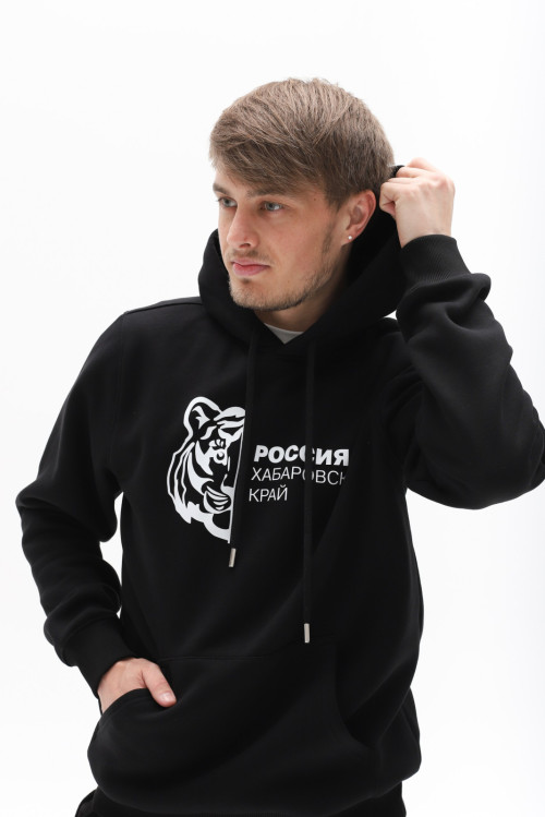 Джемпер мужской черный принт тигр от АИР