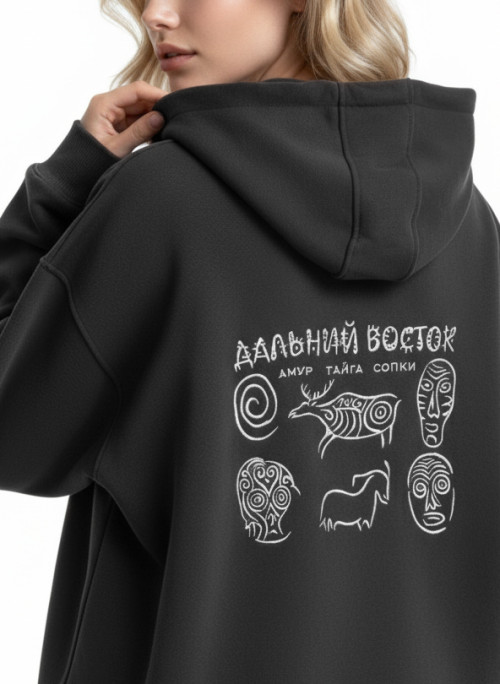 Худи оверсайз Спираль/Петроглиф от АИР