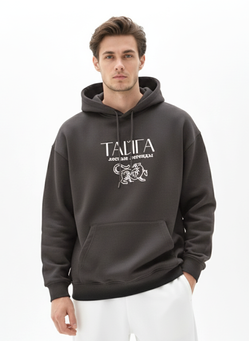 Худи оверсайз вышивка Тайга от АИР