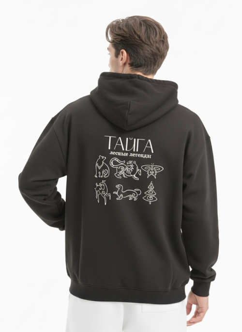 Худи оверсайз вышивка Тайга от АИР