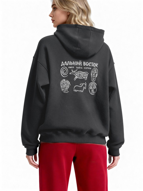 Худи оверсайз Спираль/Петроглиф от АИР