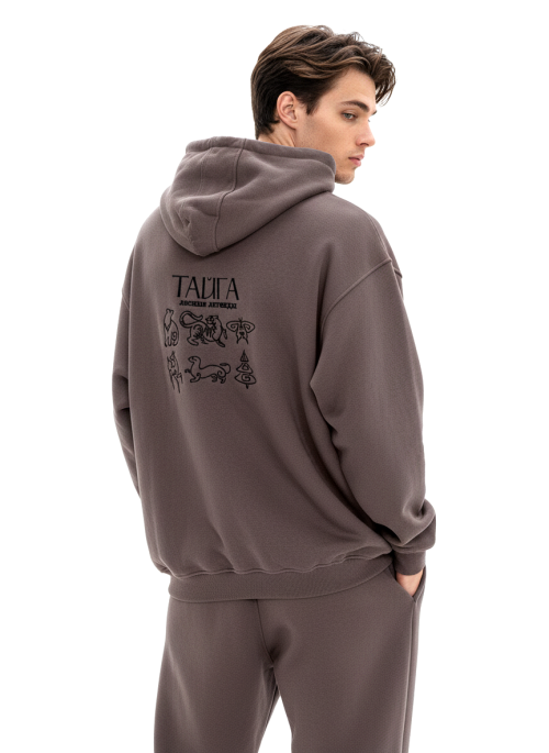 Худи оверсайз вышивка Тайга от АИР