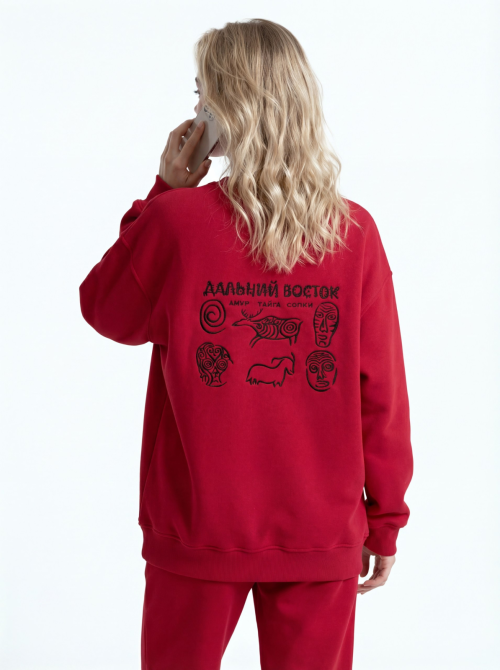 Свитшот оверсайз Спираль/Петроглиф от АИР