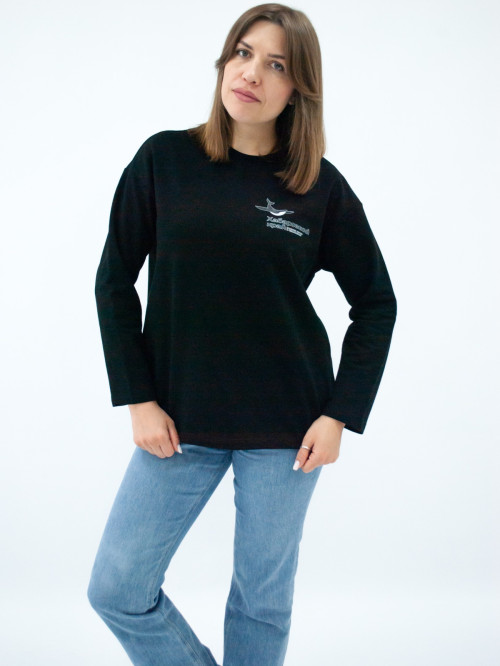 Джемпер женский черный принт кит от АИР