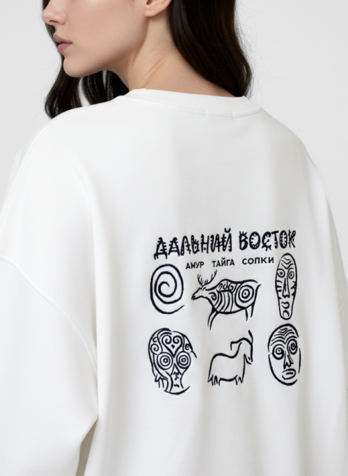 Свитшот оверсайз Спираль/Петроглиф от АИР