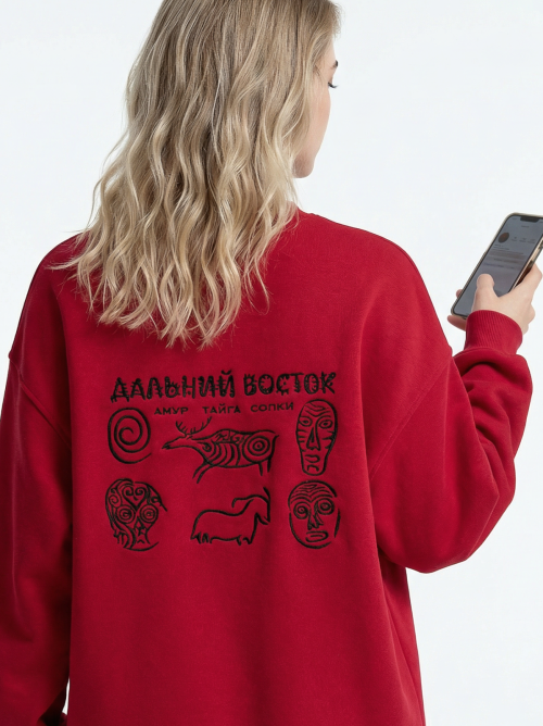 Свитшот оверсайз Спираль/Петроглиф от АИР