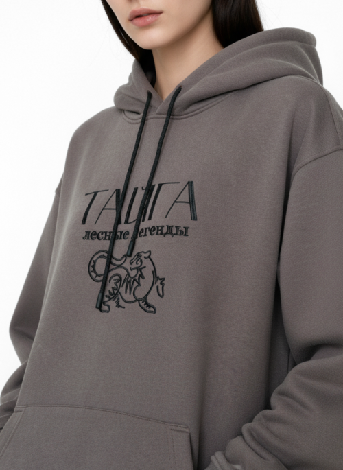 Худи оверсайз вышивка Тайга от АИР