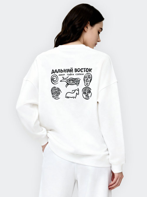 Свитшот оверсайз Спираль/Петроглиф от АИР