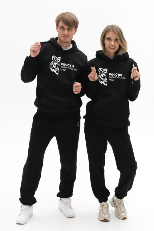 Джемпер мужской черный принт тигр от АИР