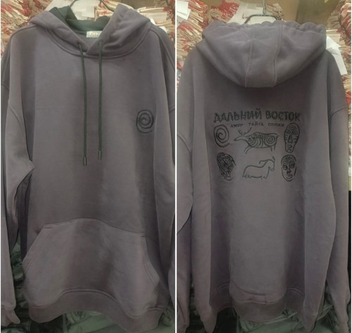 Худи оверсайз Спираль/Петроглиф от АИР