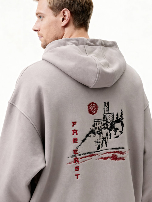 Худи оверсайз вышивка Утес от АИР